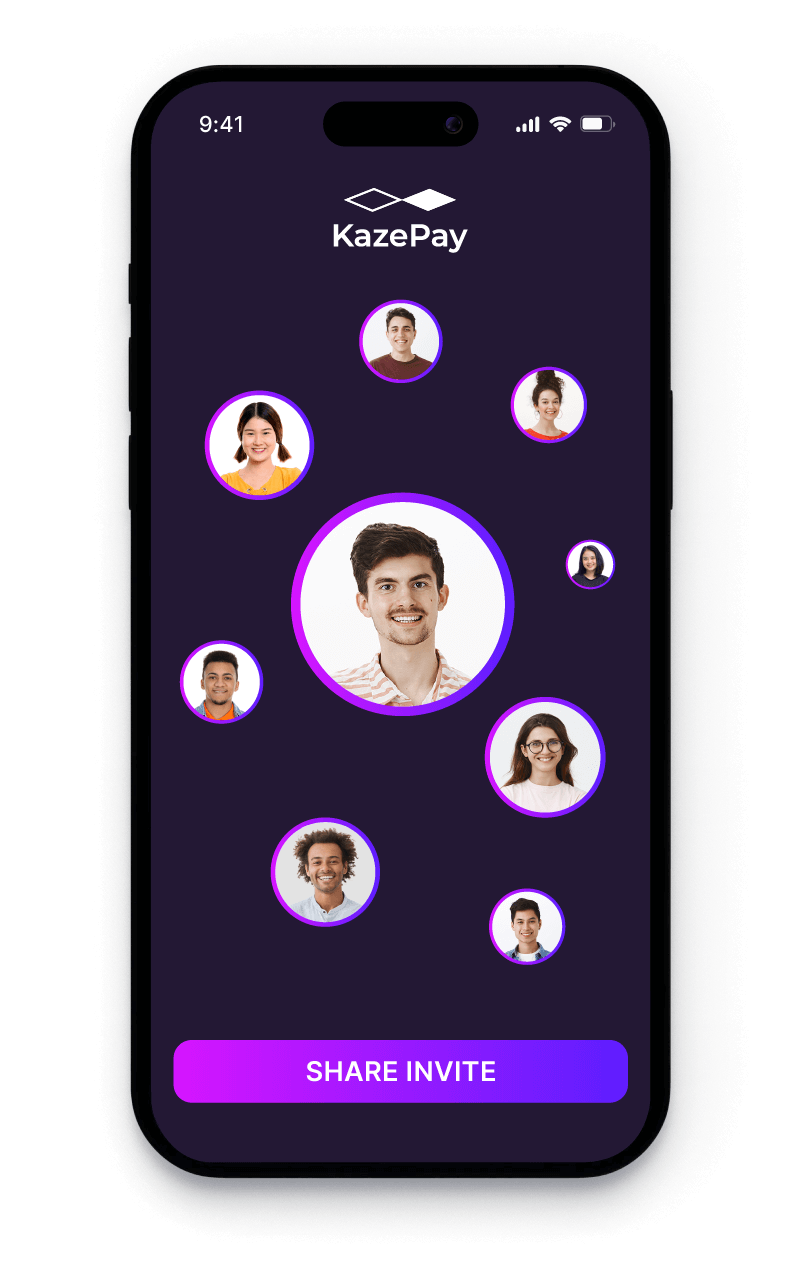 kazepay friends referral-screen