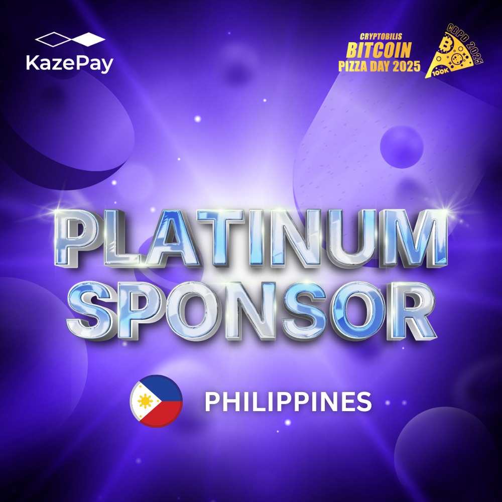 KazePay Cryptobilis Bitcoin Pizza Day 2025 Philippines Platinum Sponsor